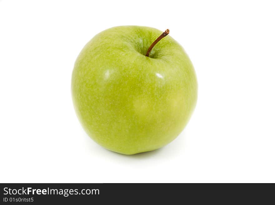 Green apple isolated on a white background