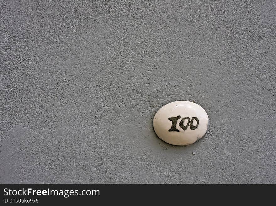 Number 100 On A Wall