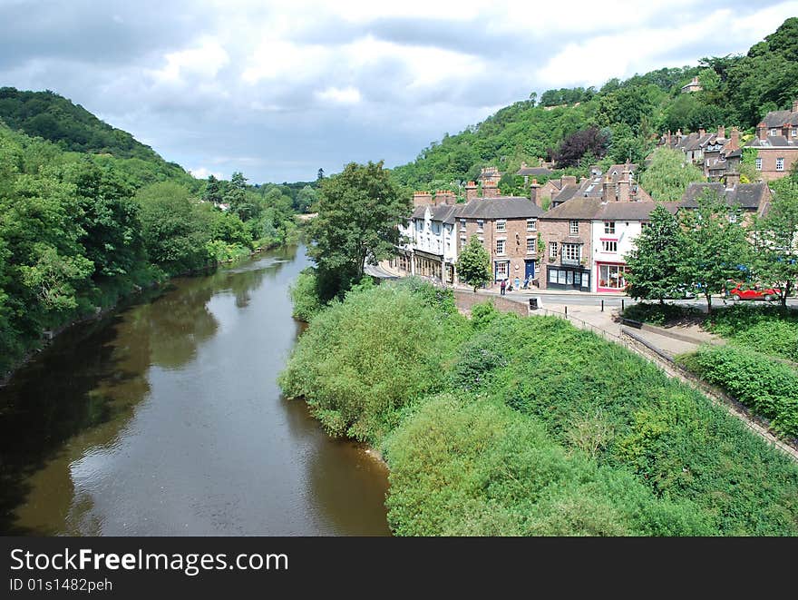 A view looking down the River Severn in ironbridge. A view looking down the River Severn in ironbridge