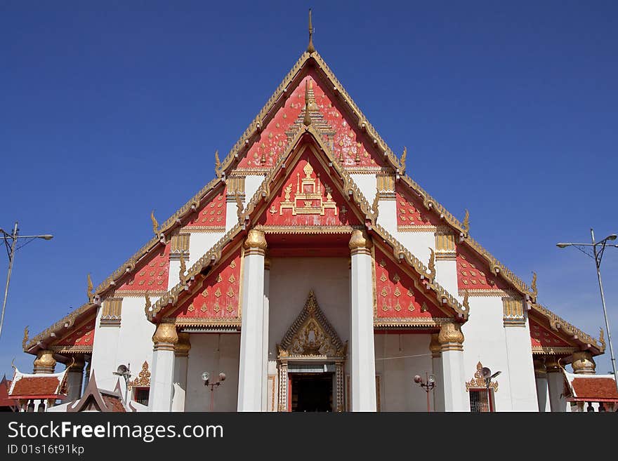 Buddhist church in Ayutthaya province, Thailand. Buddhist church in Ayutthaya province, Thailand