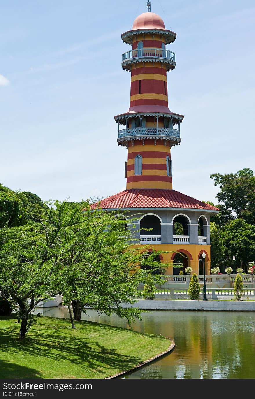 Watchtower in Bangpa-In palace, Thailand