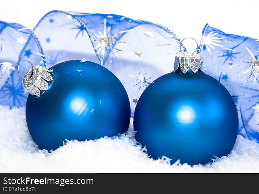 Blue Christmas balls