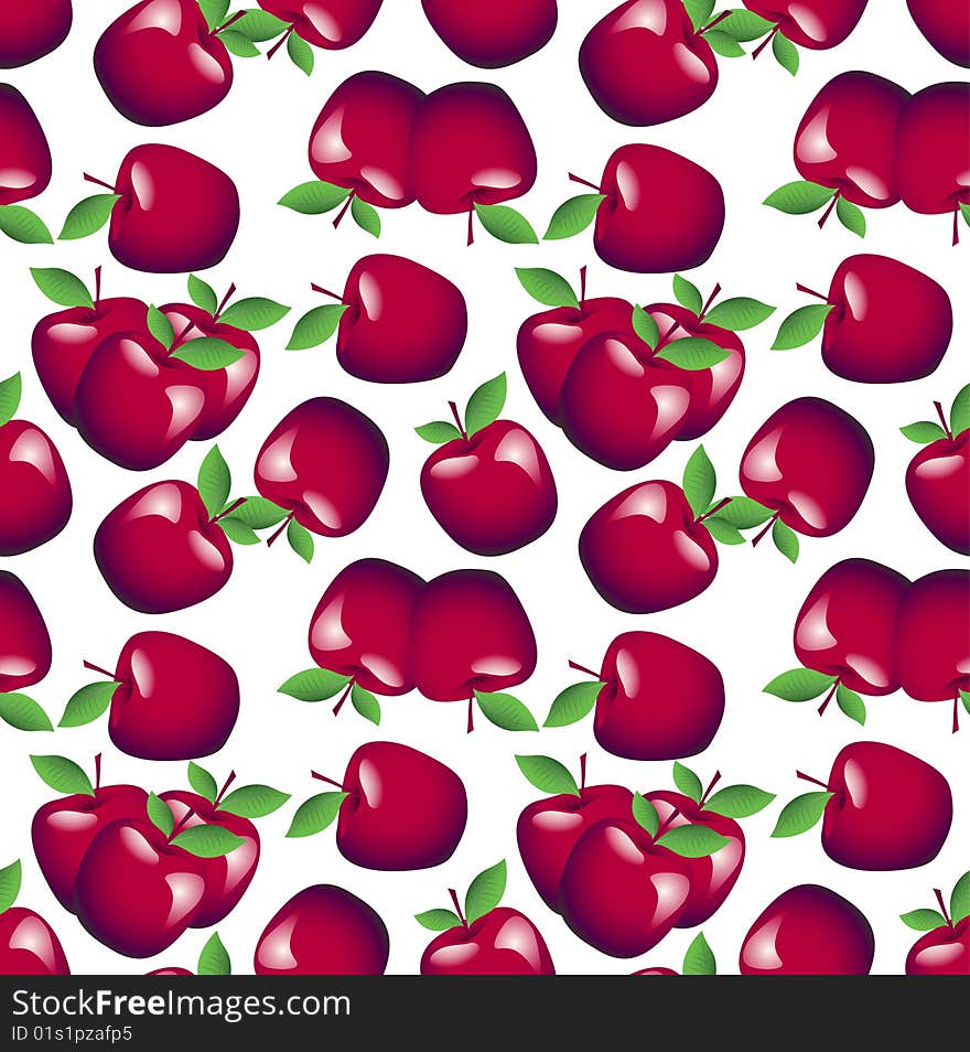 Seamless apple background. Vector illustration. Seamless apple background. Vector illustration.