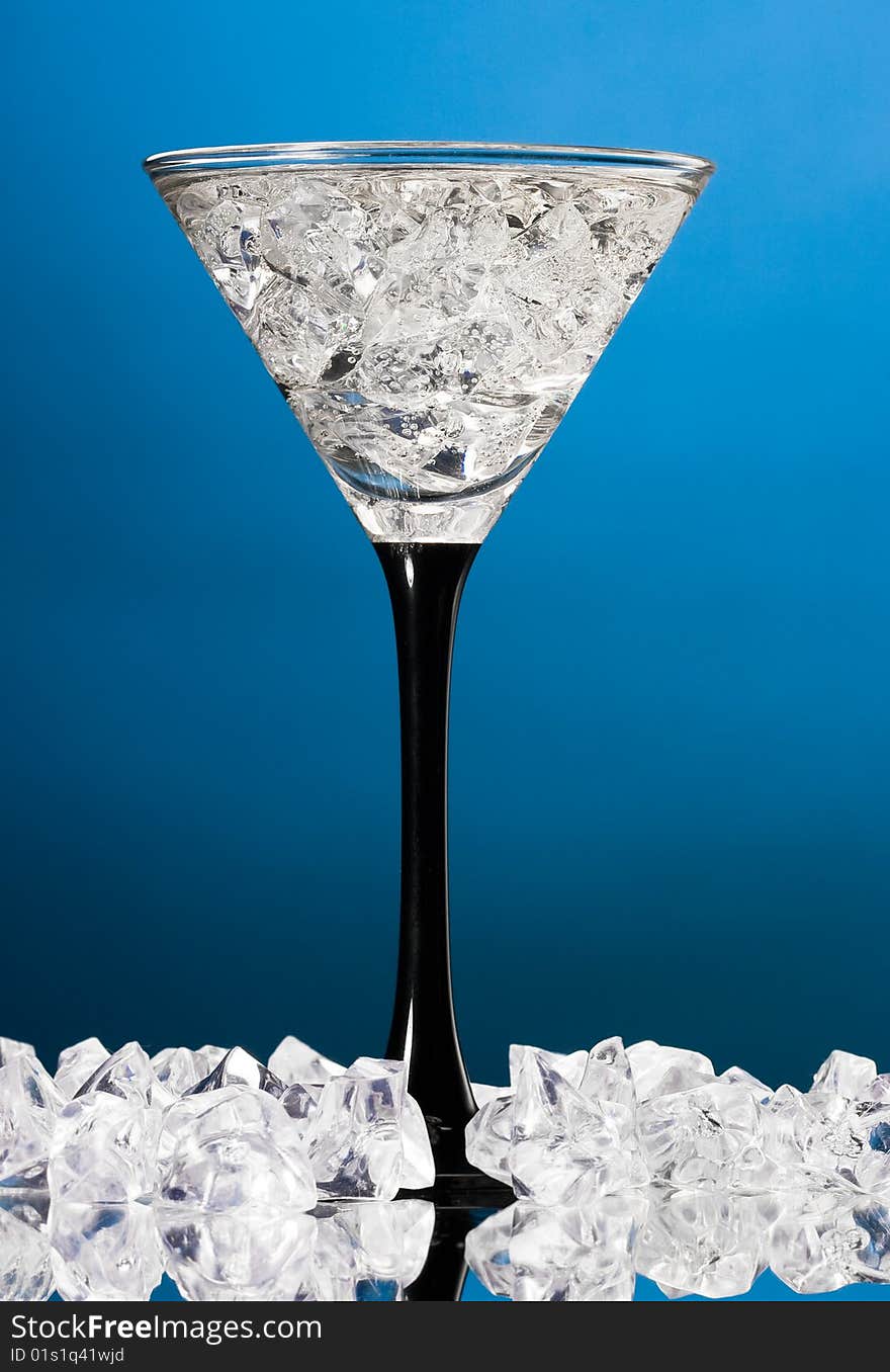 Glass with water and ice