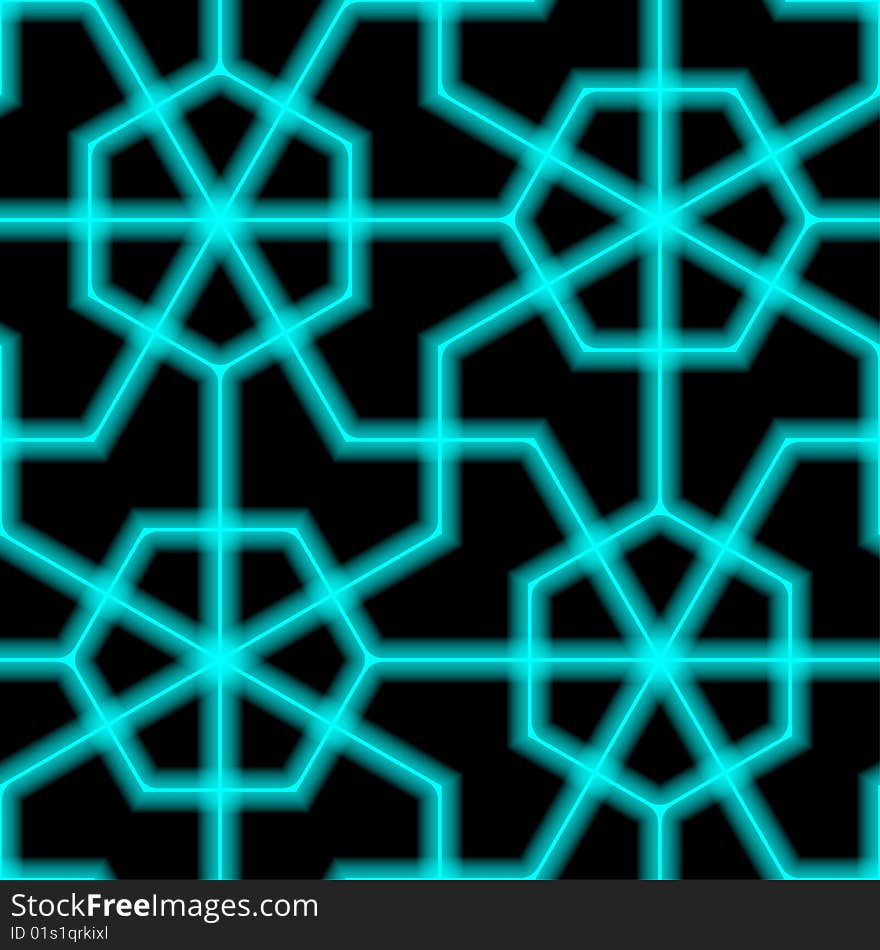 Seamless neon symmetry background. Vector illustration. Seamless neon symmetry background. Vector illustration.