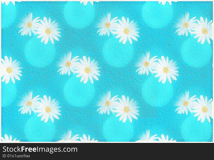 Camomile field , abstract fantasy, can be used designers for creation and processing of different images