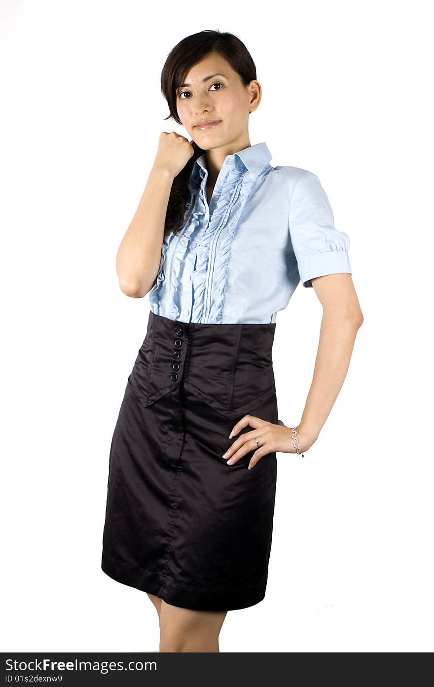 Chinese office lady, elegant clerk. Young Asian girl with kind face expression. Chinese office lady, elegant clerk. Young Asian girl with kind face expression.