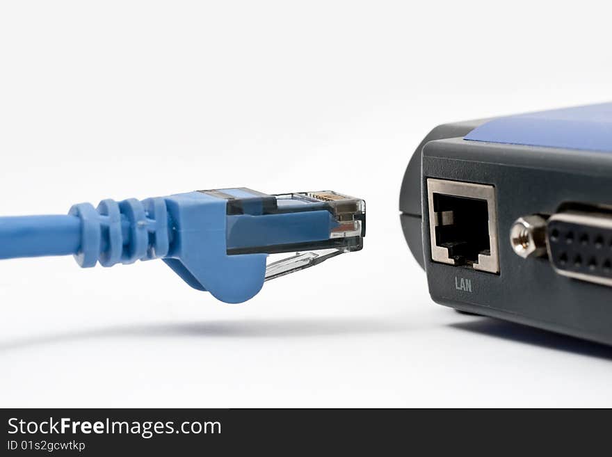 Computer LAN Cables with Router