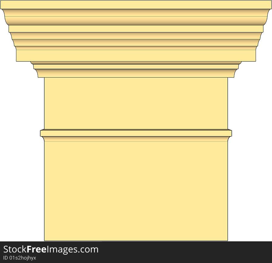 Ionic Column Architecture, vector and high resolution. Ionic Column Architecture, vector and high resolution