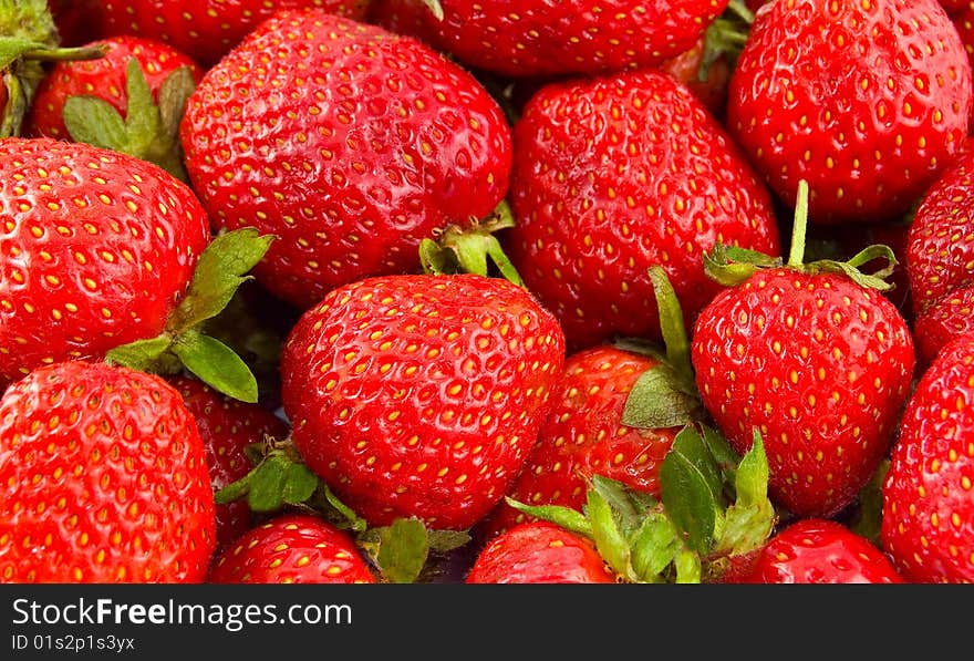 Ripe Strawberries Background