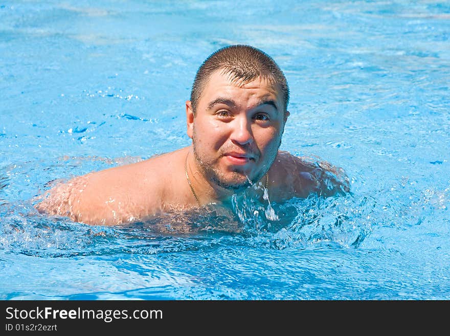 Big man in the pool