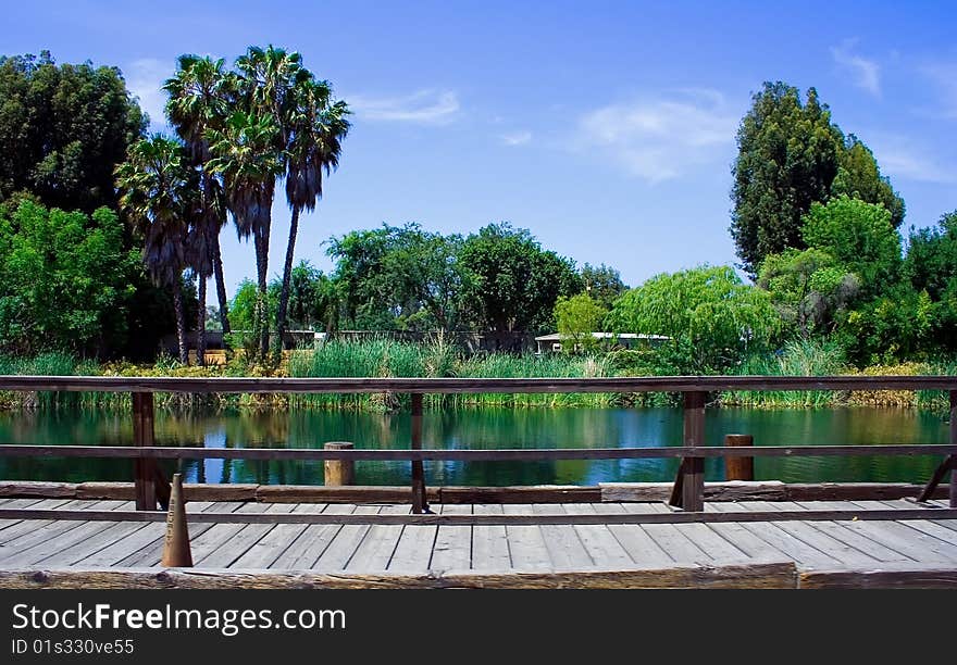 Picturesque quiet scenery in a sunny day