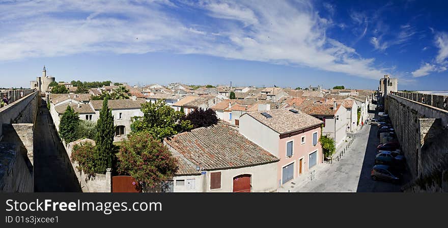 A fortified city in France. A fortified city in France...