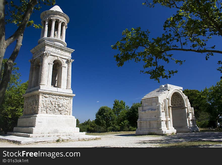 Antiquities near Saint Rémy in France. Antiquities near Saint Rémy in France