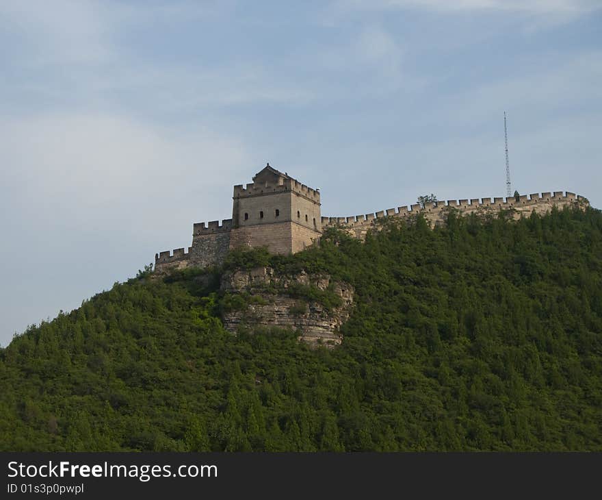 One of the several Guard Towers atop the Great Wall of China, outside of Beijing, China