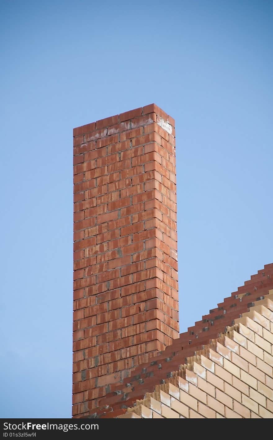 High chimney on a roof