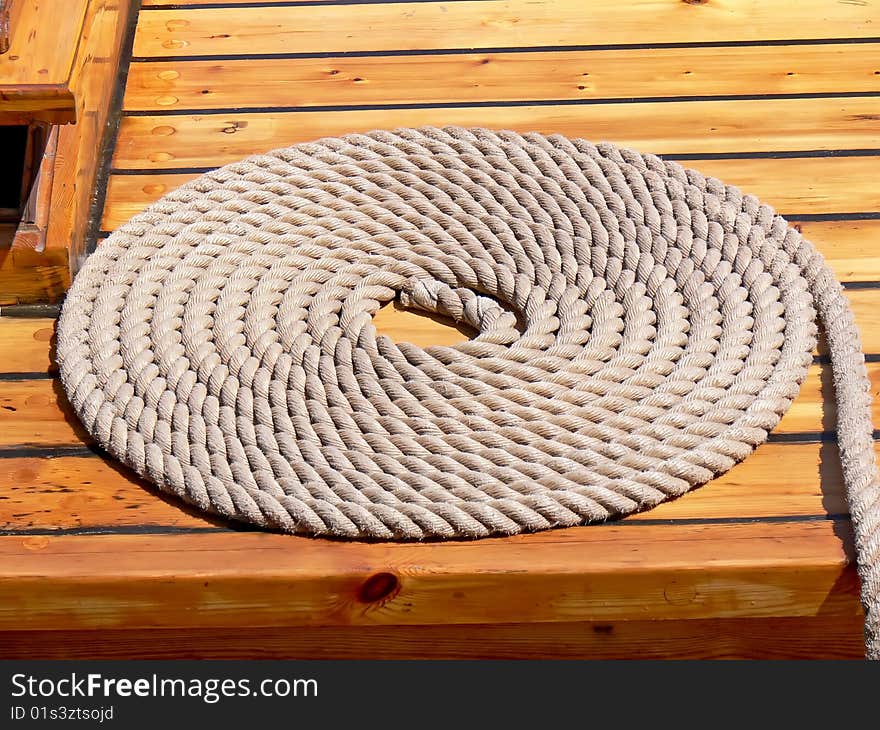 Rolled-up rope