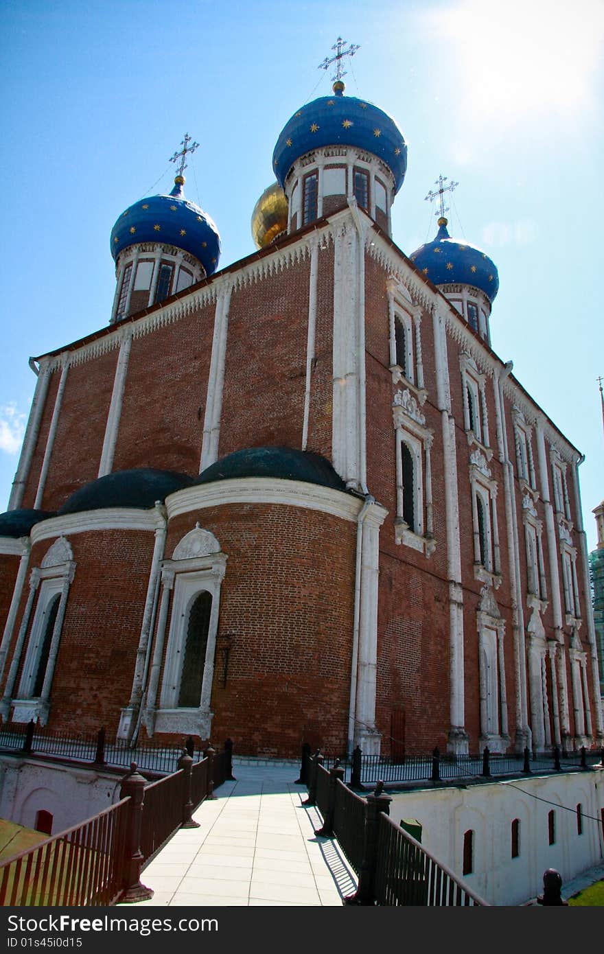 Cathedral in Ryazan Kremlin, Russia