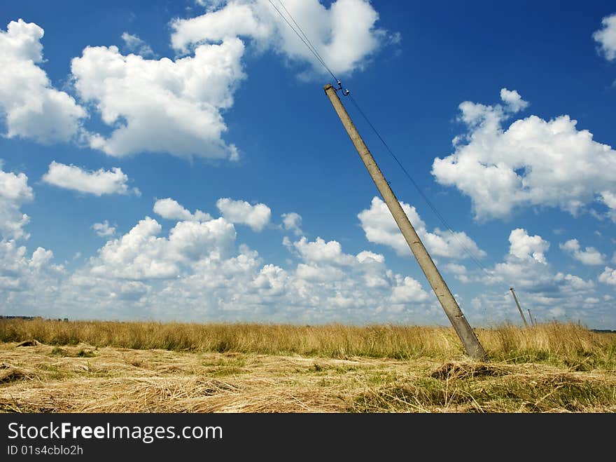 Inclined post