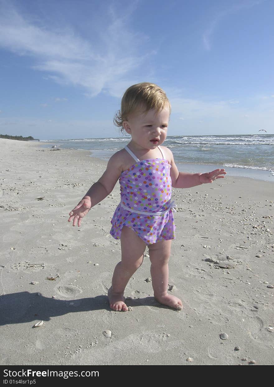 Girl On Beach