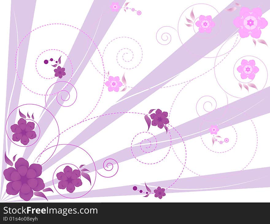 High quality violet floral background