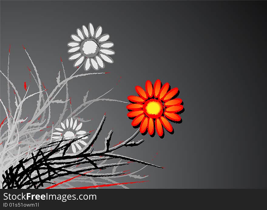 Abstract floral background vector