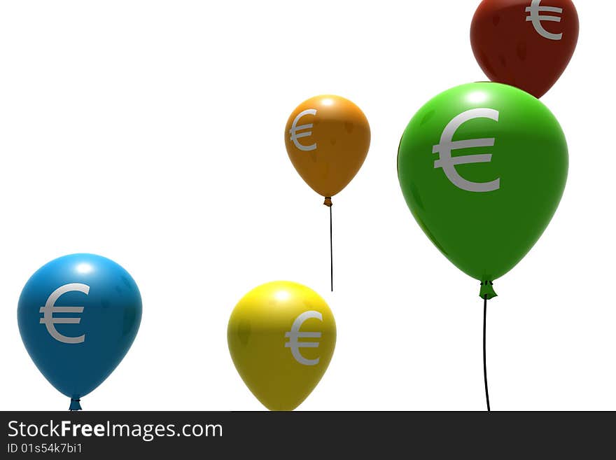 Balloons With Euro Symbol