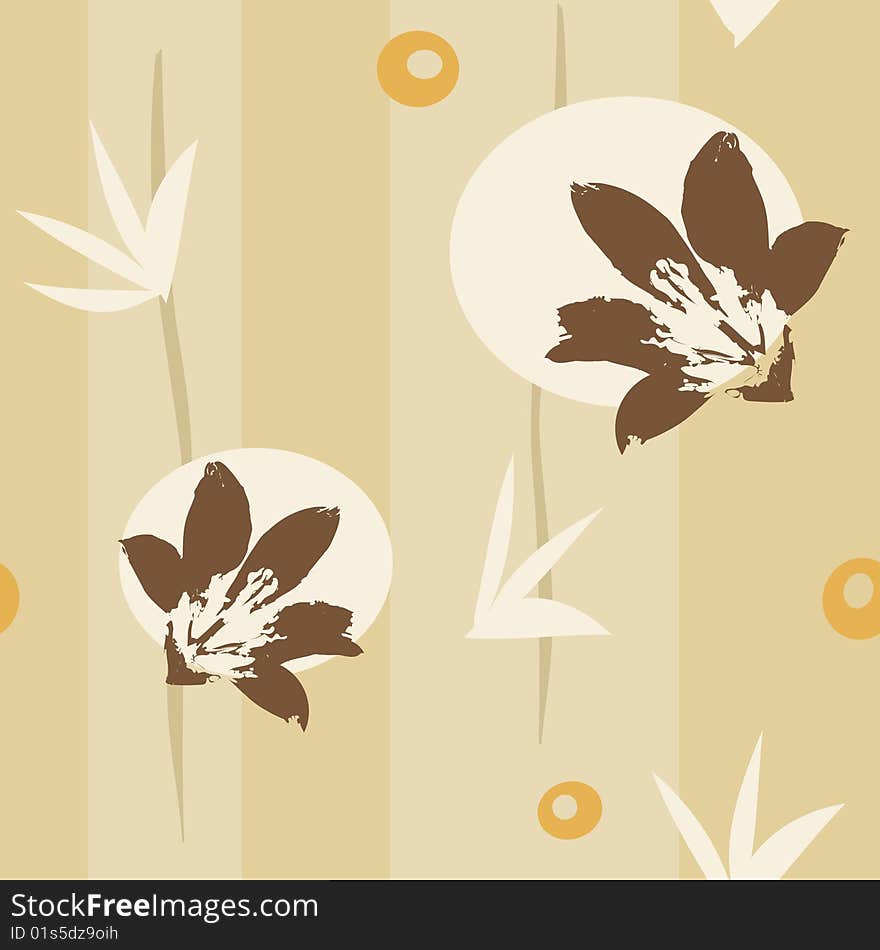 Vector seamless background with flowers. Vector seamless background with flowers