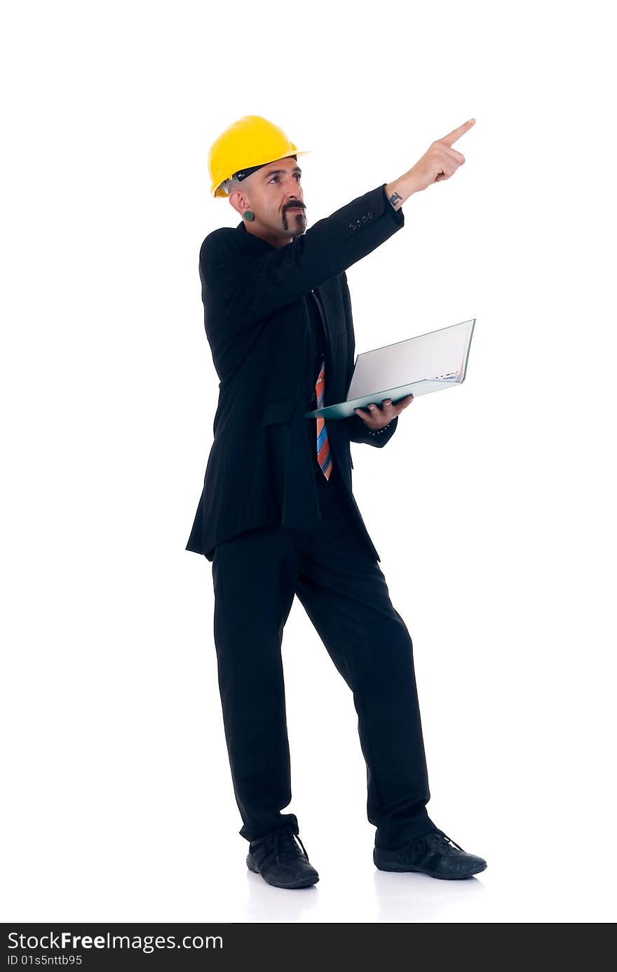 Alternative businessman formal dressed, studio shot