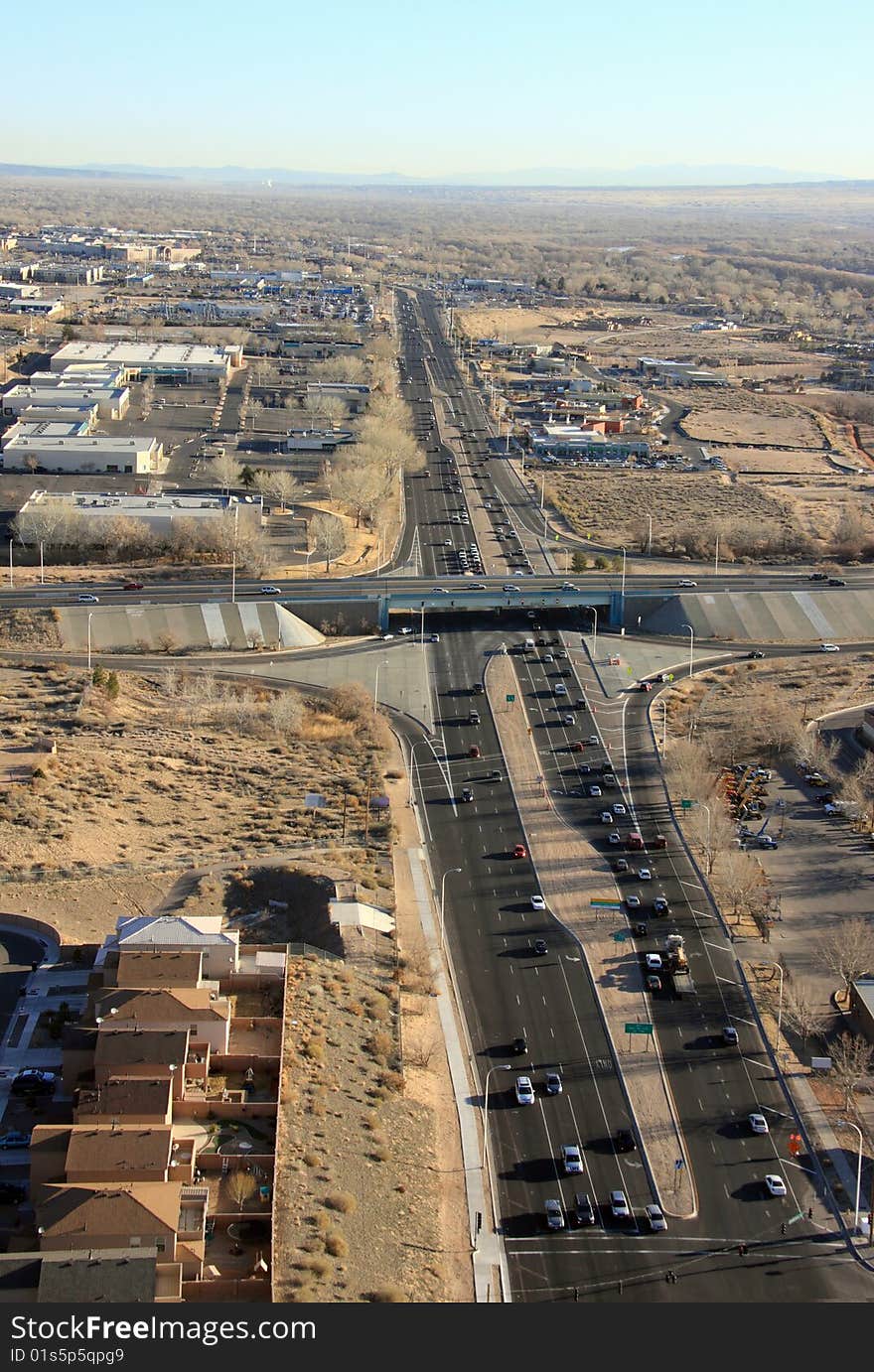 City view from above , image was taken in NM USA. City view from above , image was taken in NM USA