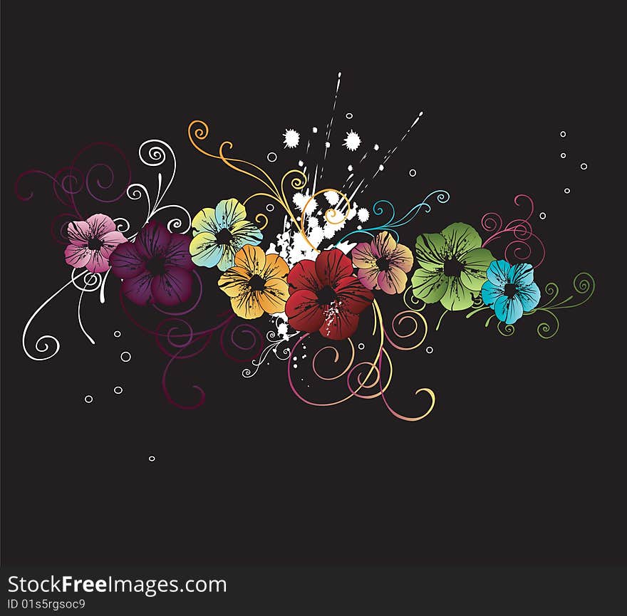 Illustration of a floral background