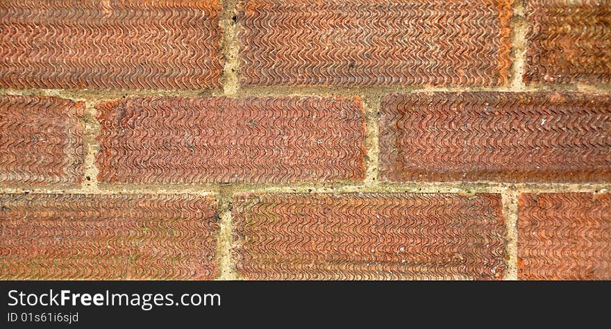 A orange/brown brick wall