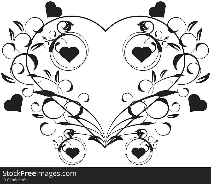 Vector floral love