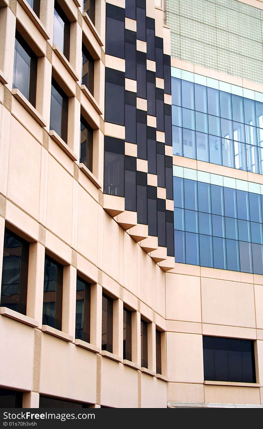 A Pattern of Windows in a Modern Office Building