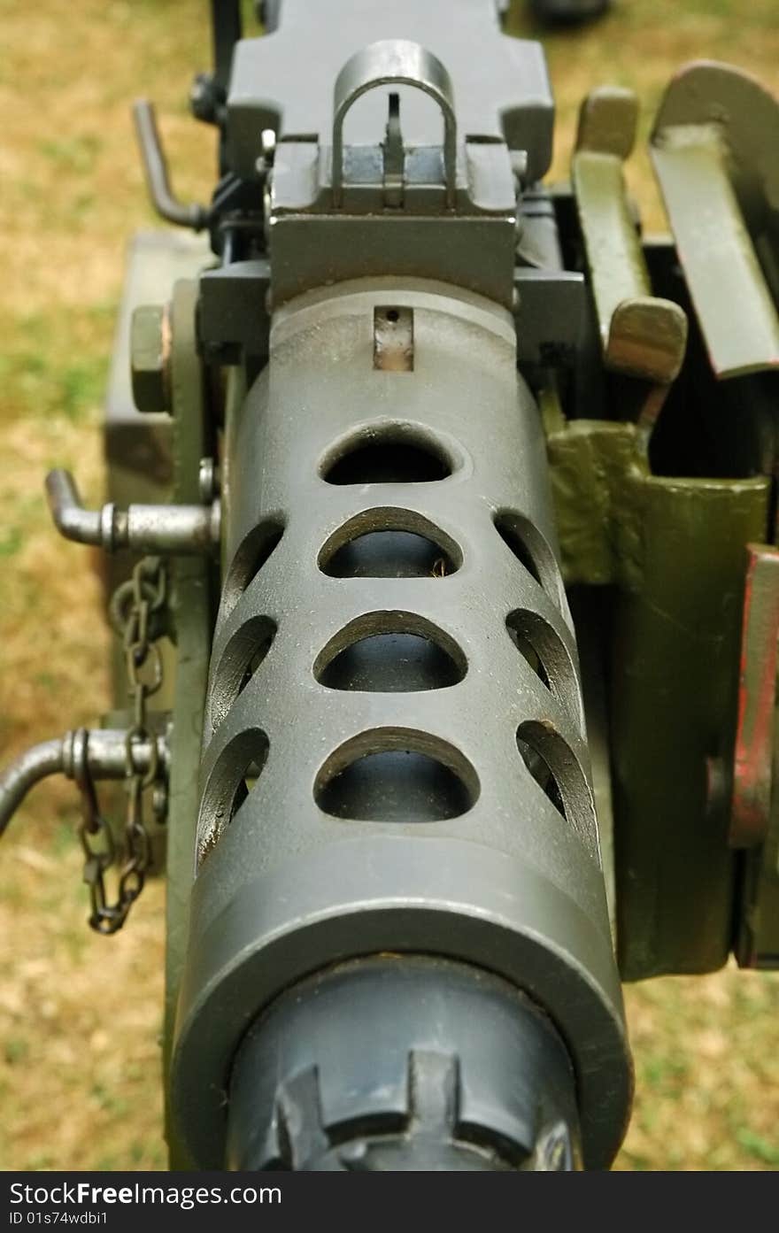 Looking down the barrel of a machine gun