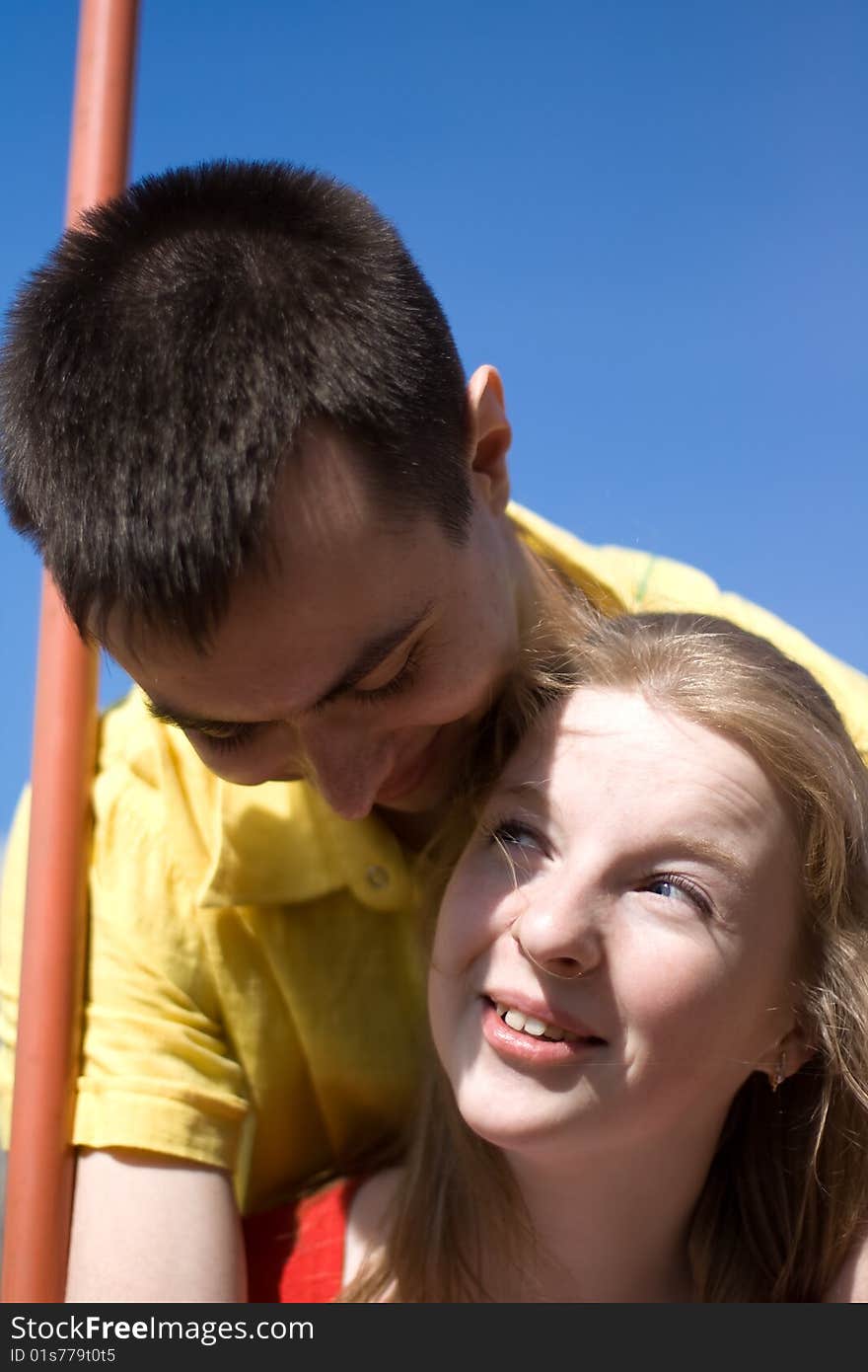 Beautiful young couple is happy. Beautiful young couple is happy