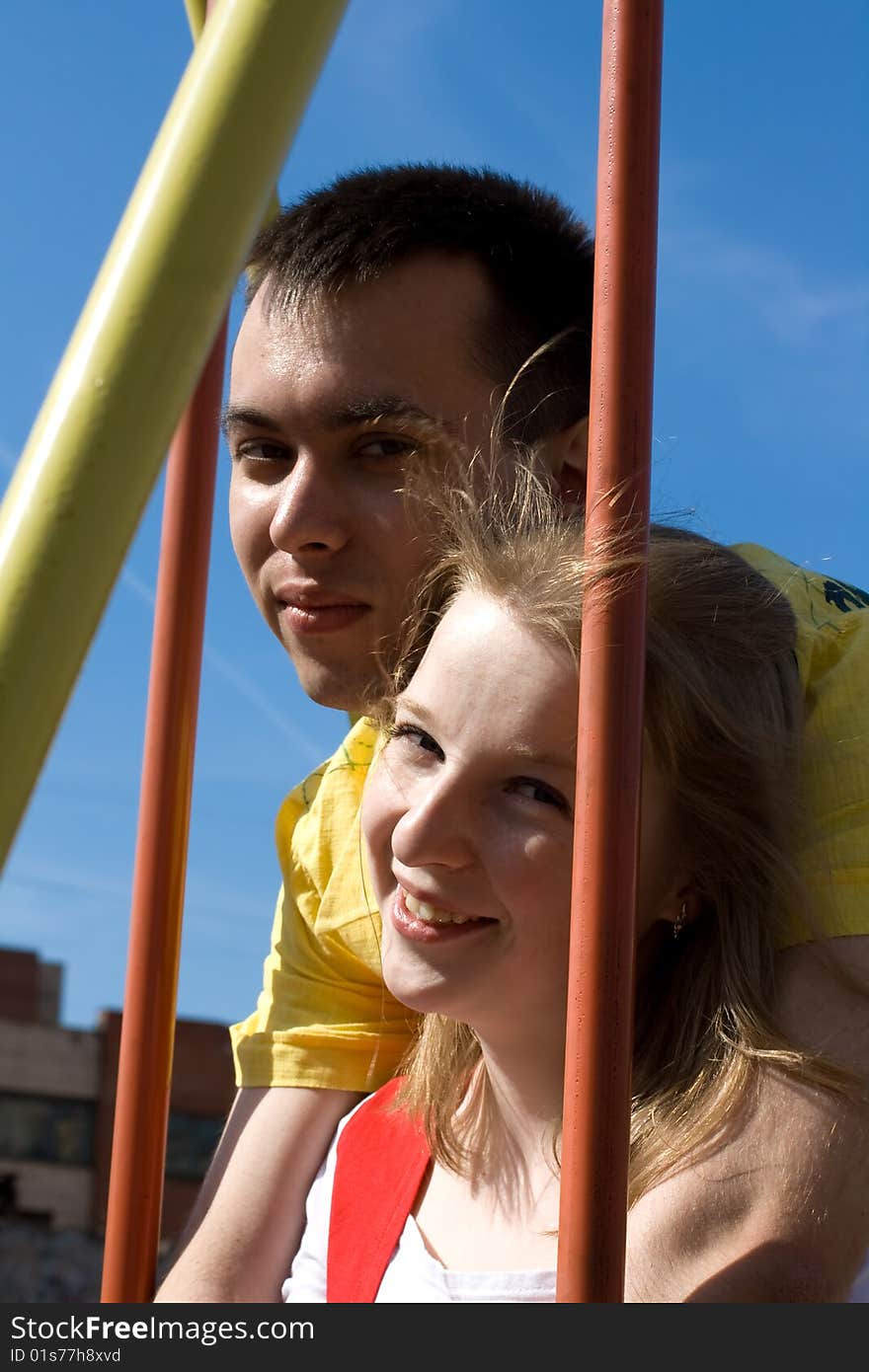 Beautiful young couple is happy. Beautiful young couple is happy