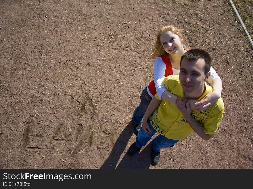 Beautiful young couple is happy. Beautiful young couple is happy