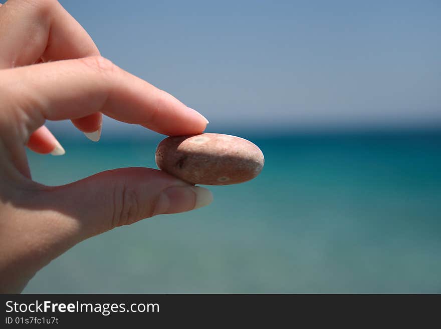 Stone in hand