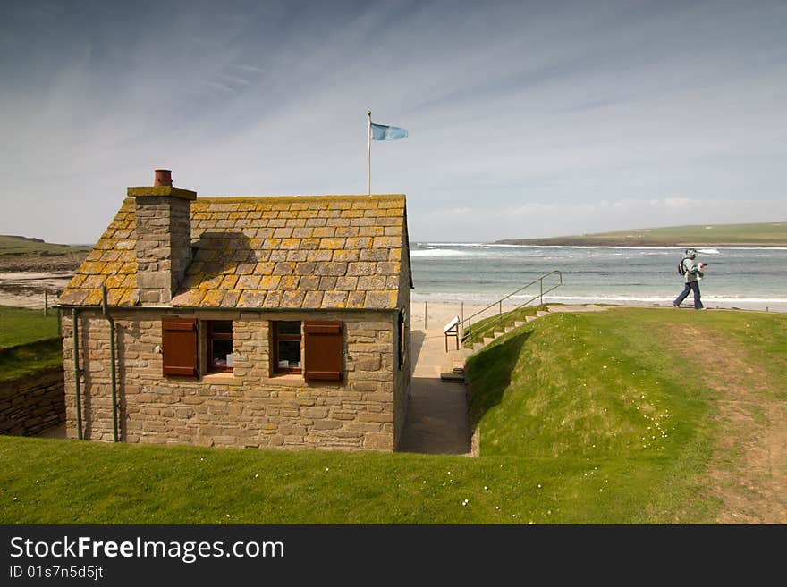 Scottish cottage in Skara Brae on Orkney