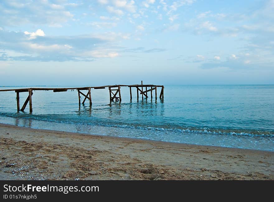 Pier in the sea