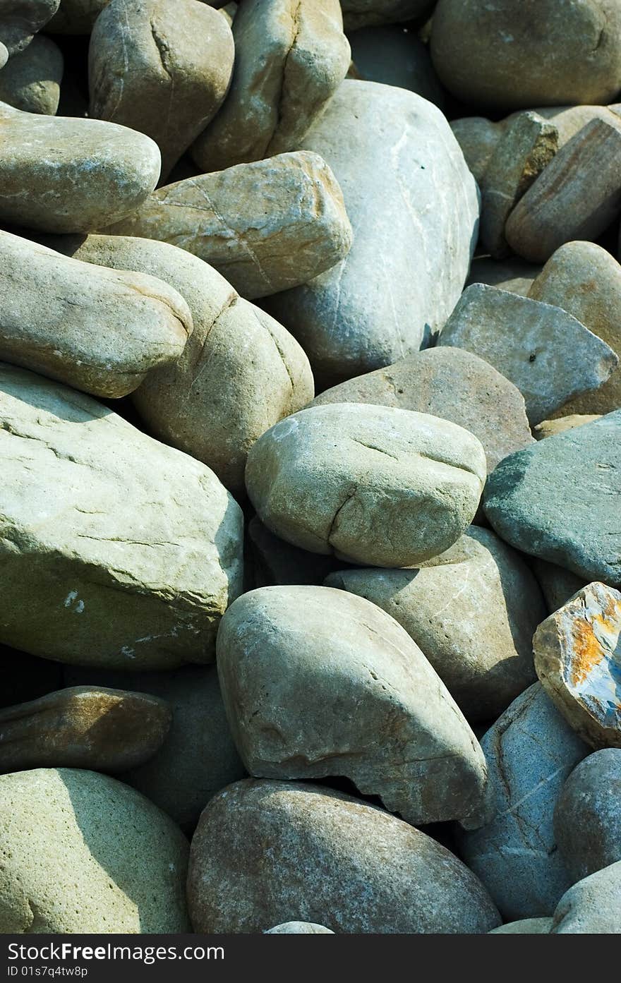 The texture of close-up grey stones