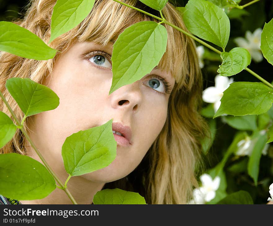 Young girl in nature