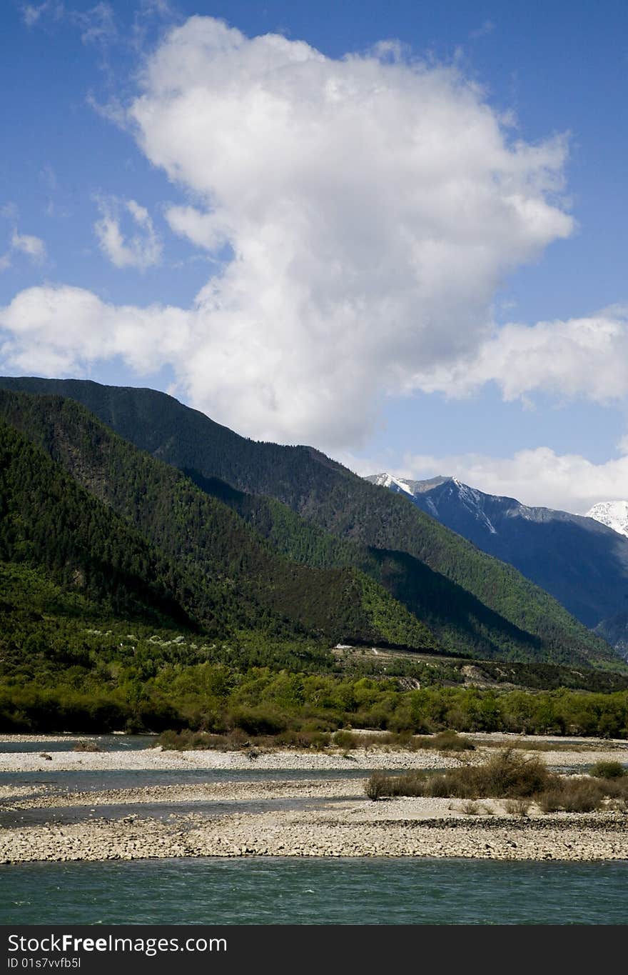 Beautiful landscape in tibet, china. Beautiful landscape in tibet, china