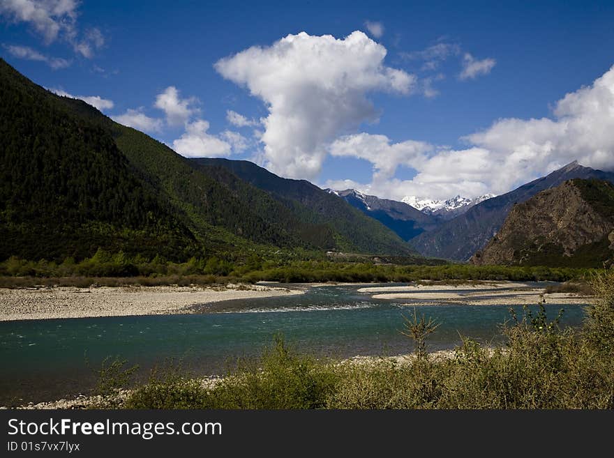 Beautiful landscape in tibet, china. Beautiful landscape in tibet, china