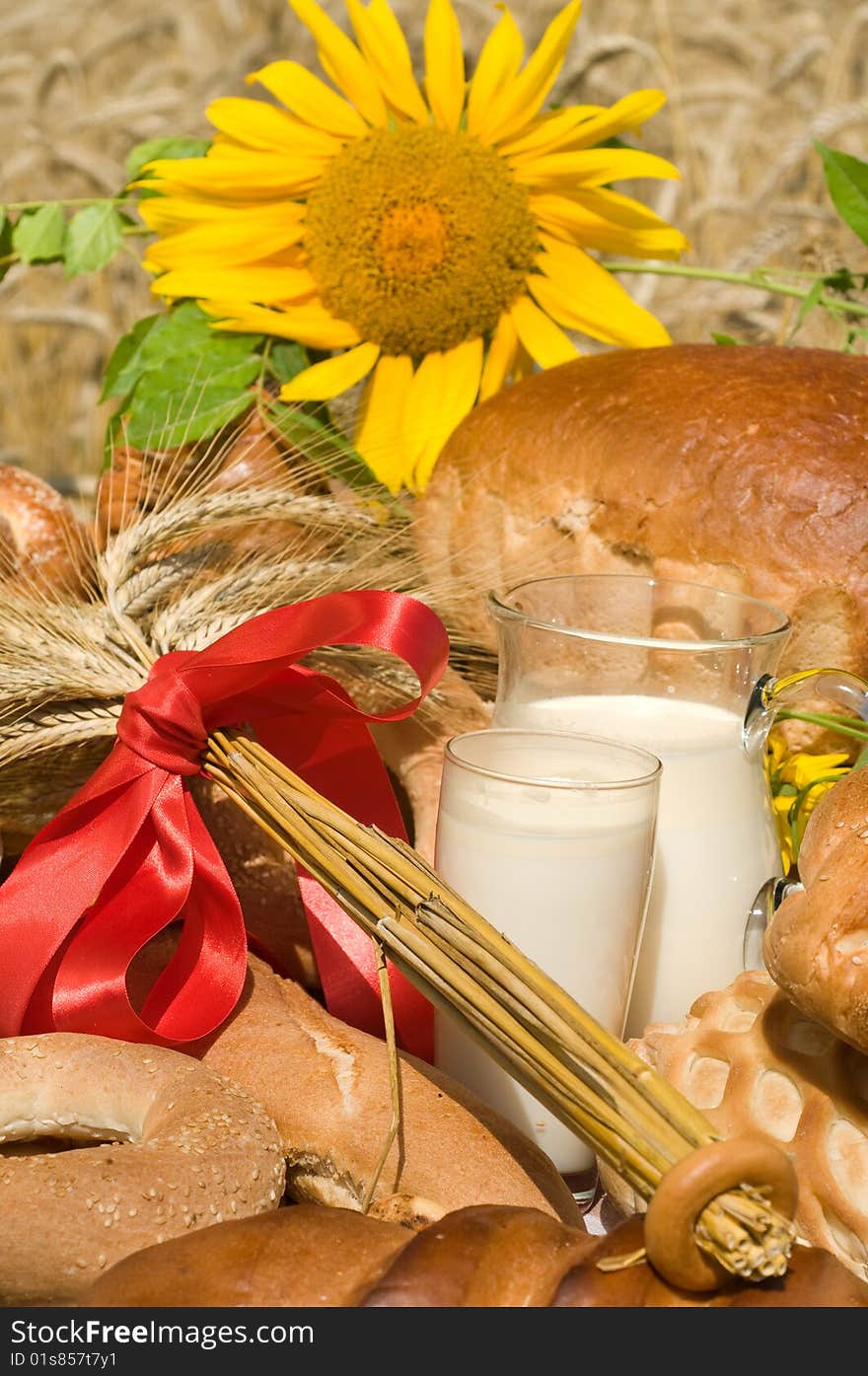 Sunflower and bread.