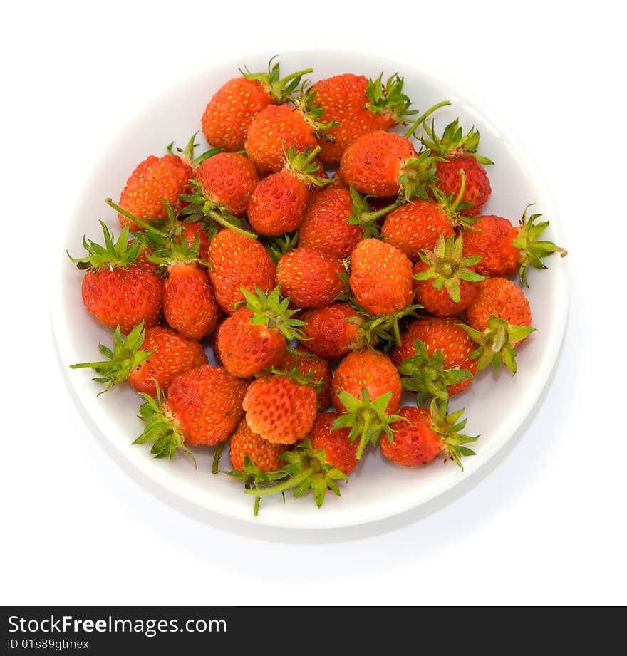 Group of fresh, succulent strawberries