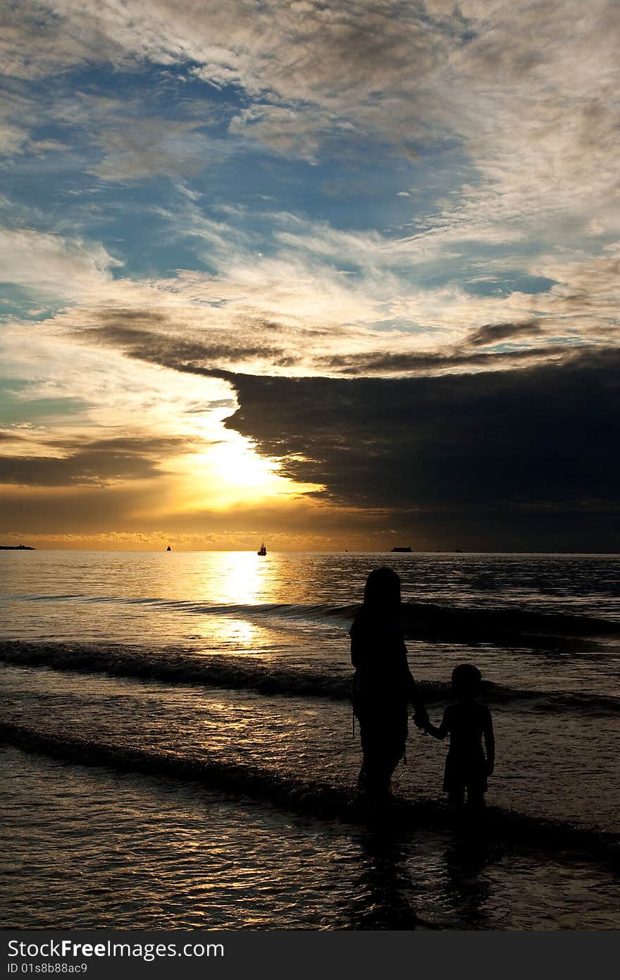 Taken in Cha Am beach, Petchaburi province, Thailand. Taken in Cha Am beach, Petchaburi province, Thailand