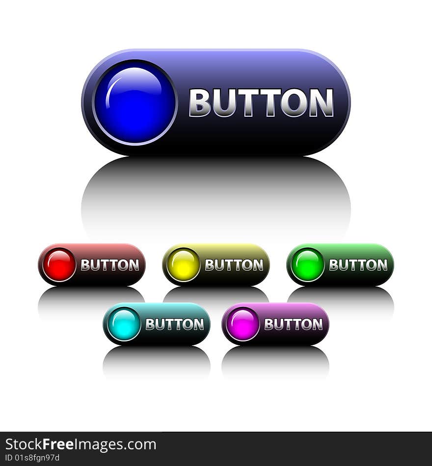 Differnt colour buttons available in both jpeg and eps8 format