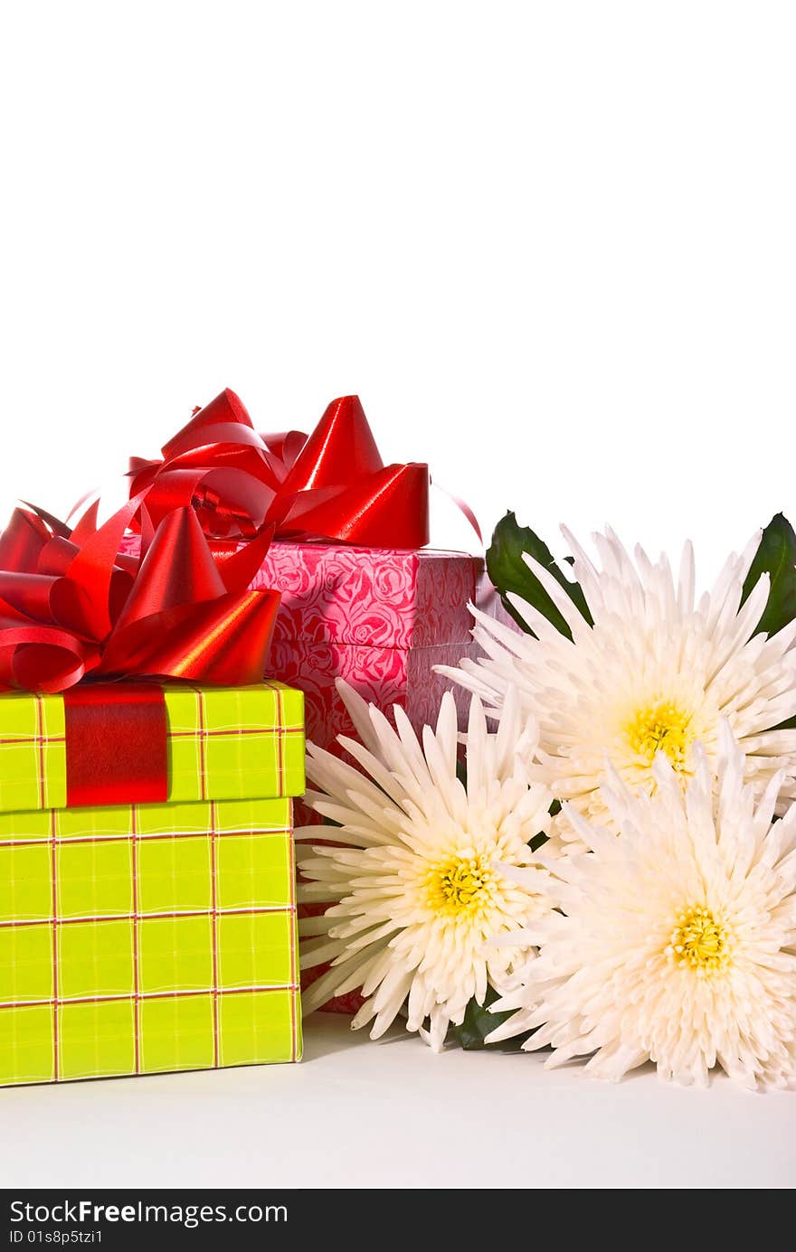 Gift Box With Flowers